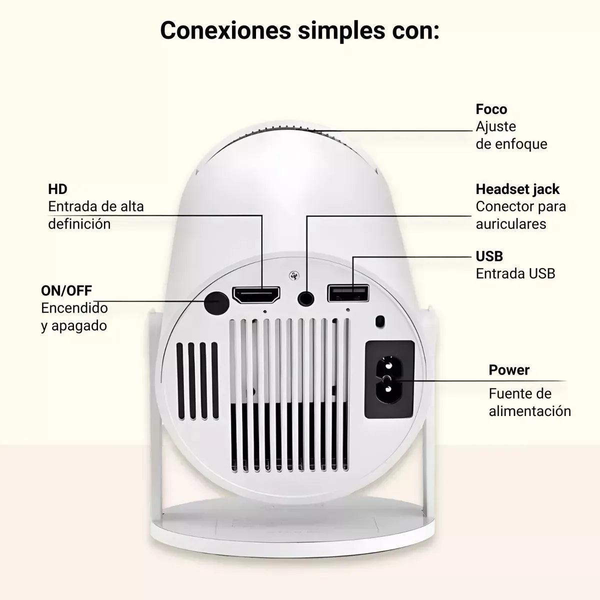 Proyector LED Smart 4K WiFi