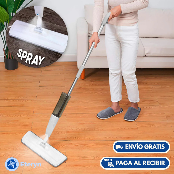 Trapeador con Spray y Cabezal 360°