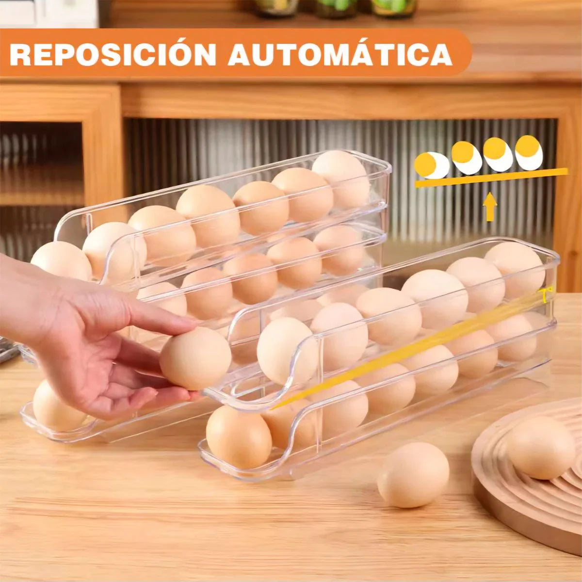 Organizador de Huevos Apilable x2