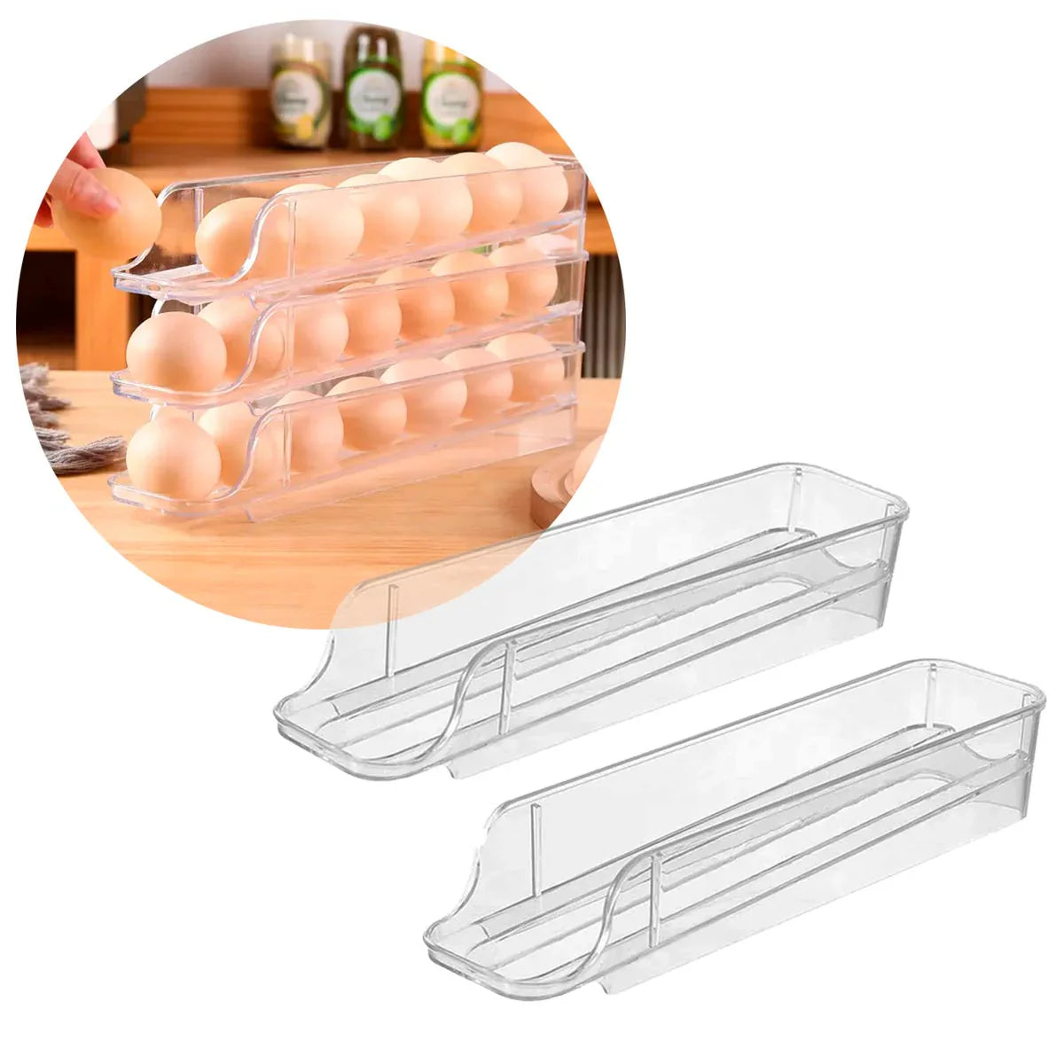 Organizador de Huevos Apilable x2